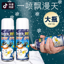 Internet celebrity snowflake spray wedding props decoration color spray simulation snow artificial fake snow foam ribbon snow