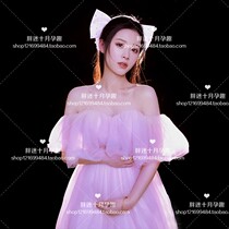 New pregnant women Photo clothing fairy cute pink dress studio pregnancy pregnant mother photo clothes rental