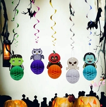 Halloween decoration supplies Kindergarten pumpkin charm pendant Mall bar scene decoration props Pendant lantern
