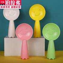 A3 kitchen smiley face spoon does not touch rice tumbler can stand up rice spoon soup spoon eat snail powder special spoon high resistance