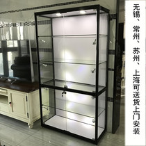 Hand cabinet Points exchange gift cabinet Up to LEGO display cabinet with lock training course Household transparent glass display cabinet