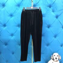 2021 Mens Autumn and Winter Thin Two Golden Velvet Tang Fashion Trends Pants Joker Extra Large Atmosphere High Bomb Edition