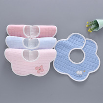 Baby saliva towel baby 360 ° rotatable bib children anti-spit milk round bib enlarged waterproof bib