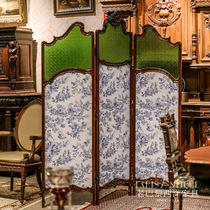 Old coffee Western) classical furniture French retro glass screen