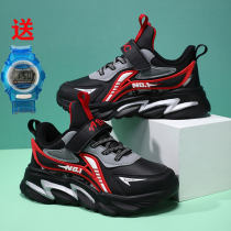 ABC boys shoes autumn and winter new childrens leather running shoes boys big children Winter plus velvet warm sneakers