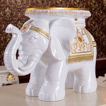 Multifunctional elephant shoe stool Feng Shui lucky elephant ornaments Practical home decorations Crafts Opening gifts