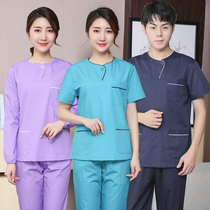 New wash clothes short sleeve doctor clothes surgical clothes women beauty salon work clothes men operating room brush clothes