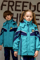 2021 nian new autumn and winter kindergarten serving students uniforms watch for kids show long-sleeve jackets three-piece suit