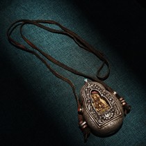 Nepal Tibetan silver shell fixture old copper hand-made cartridge of the Gau box of Jingangsha Hall Household Products