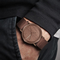 Nat Walnut wooded small crowdwatch minimalist Japanese style minimalist male and female retro design mens creative log system