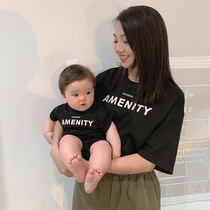 Chenchen mother baby parent-child costume a family of three summer clothes show thin short sleeves T male Baoyang gas bombing street Net red summer clothes