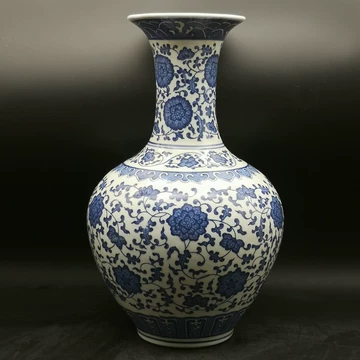 青花缠枝莲赏瓶-青花缠枝莲赏瓶促销价格、青花缠枝莲赏瓶品牌- 淘宝