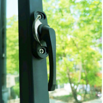 Two-way adjustable crescent lock old aluminum alloy sliding door and window lock catch green window handle hardware accessories