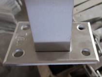  304 stainless steel stair handrail footplate embedded parts column footplate seat manufacturer sales price discount