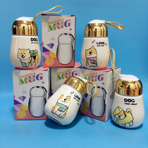 Wholesale cup logo custom couple cup Valentines Day gift Cartoon ceramic cup cute hot-selling gold shop souvenir