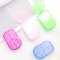 Outdoor travel disposable soap chips boxed soap paper portable hand washing piece small soap chip mini soap Paper