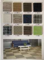 upscale pvc woven textured board leather hotel clubhouse office splice carpet woven textured plastic floor wall