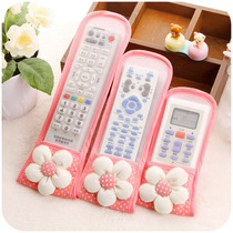 Fields Garden Flowers Lace Cloth Art remote control cover TV remote control protective sleeve Air conditioning remote control hood anti-dust cover