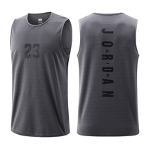 Loose Jersey men and women 23 fitness sports waistcoat round neck casual sleeveless T-shirt quick-drying training breathable vest