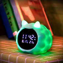 AI voice wake up intelligent electronic clock alarm clock student bed head cartoon boy children special multi-function