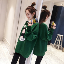 Pregnant womens sweatshirt female autumn winter 2018 new Korean version loose with long-plus suede thickened short-coat winter jacket