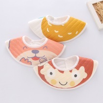 Autumn and winter high-end new 360 ° waterproof large bib childrens eating pocket baby saliva towel Octagonal Three