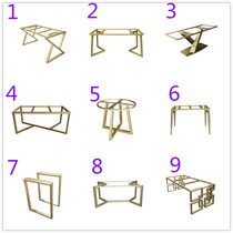 Custom wrought iron table foot bracket big board table coffee table desk desk marble table leg foot bar metal leg