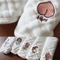 (Physical store clearance) saliva towel 6 layers of cotton gauze super cute face wipe bath wash PP good points will not mix