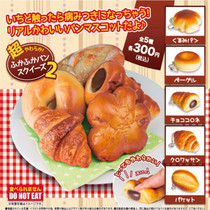 Export explosion mini simulation small bread pu slow rebound squishy pendant food model decompression pinch music