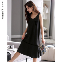 Lycra cotton] Night dress womens pajamas Summer summer cotton vest sleeveless dress long loose plus size