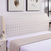 Nordic style bed cover fabric 1 8 m all-inclusive soft bag solid color cotton elastic curved wooden bed protective cover