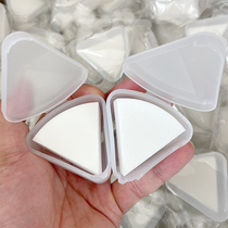 Gross Gopin Powder Bashing Triangle Leather Face Sponge Powder Paste Dry And Wet Dual Purpose Portable Beauty Egg Makeup Tool To Base Powder Bashing