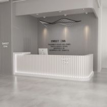 Modern and simple front desk Beauty salon bar counter Company Hotel cashier Clothing store custom hair salon reception desk