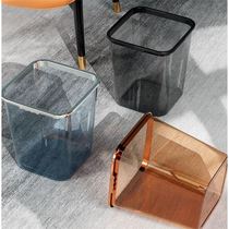 Trash Can Home Transparent Large Size Light Lavish Kitchen Toilet Living Room Bedroom Office Modern Minima Trumpet