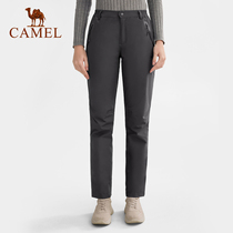 Camel outdoor ski assault pants mens and womens winter new waterproof wear-resistant warm and windproof mountaineering slim pants