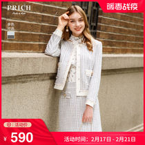 Prich suit Plaid small fragrant small suit female 2019 spring and autumn new temperament Korean prjk94921q
