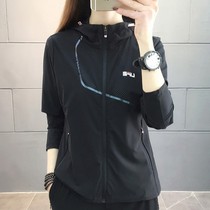  Guochao Li Ning joint 2021 summer sports windbreaker womens elastic breathable loose running casual hooded top households