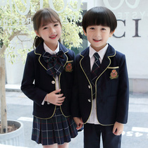 Kindergarten garden clothes spring and autumn three sets of English style Primary School students class clothes childrens school uniforms suit teachers clothes autumn
