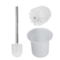 Toilet toilet toilet brush head brush to blind corner round head universal replacement brush head toilet Cup stainless steel toilet brush set