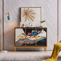 Light luxury style New Chinese style entrance cabinet Dining side cabinet Living room household wall locker postmodern simple painted shoe cabinet