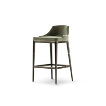 Light luxury simple solid wood bar chair hotel fabric Nordic modern sales Hall reception chair bar stool
