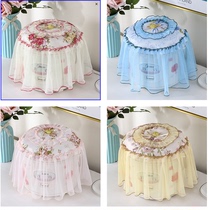 Round rectangular pastoral rice cooker cloth electric cooker cover universal cover towel lace fabric electrical dust cover