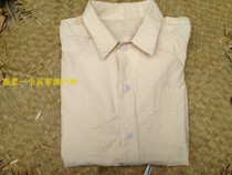 Old coarse cloth shirt cotton shirt cotton shirt 80 s white shirt 65 style white cloth shirt