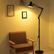 Simple creative American remote control floor lamp living room bedroom bed study vertical desk lamp mahjong fishing lamp