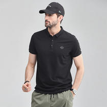 polo shirt mens short-sleeved 2021 summer new casual solid color trend collar top lapel Paul T-shirt mens