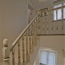 Single step staircase indoor Brazilian rosewood log handrail small column BK-03 number small column pull groove do old series