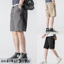Woodsoon 5 pants men summer trend pure cotton new shorts straight tube loose casual pants men