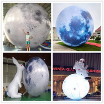 Inflatable lunar Air model luminous jade rabbit model big white rabbit moon cake cartoon Mid Autumn Festival pvc moon air film decoration