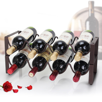 Wrought red wine rack ornaments wine bottle rack can be superimposed wine rack European wine rack multi-bottle creative wine cabinet display rack