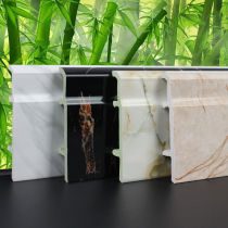 8cm bamboo and wood fiber skirting line black gold flower 10cm waterproof foot line wood-plastic pvc buckle corner sticker